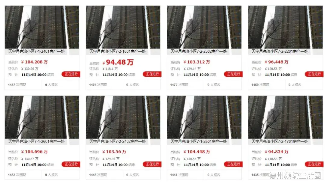 |德州经开区一小区24套房产公开司法拍卖
