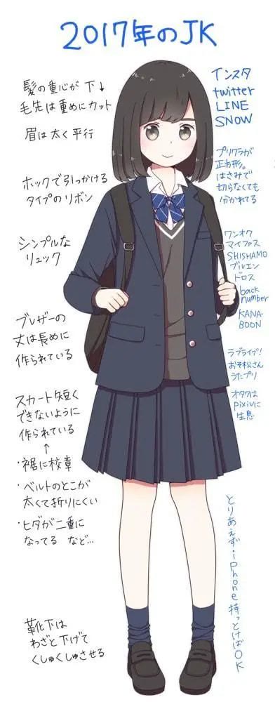 食材 板绘教程JK女孩——全面讲解绘制技巧