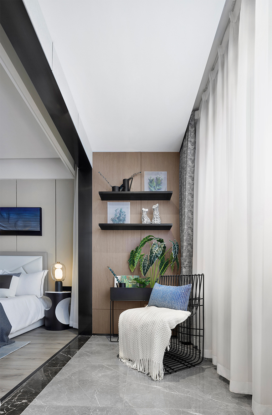 格斯设计|98平米三房二厅，现代简朴风格家居，白灰啡色极简设计，好治愈