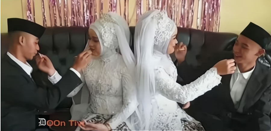 印尼雙胞胎兄弟娶雙胞胎姐妹，四人同日結婚，婚後認錯是常態-圖4