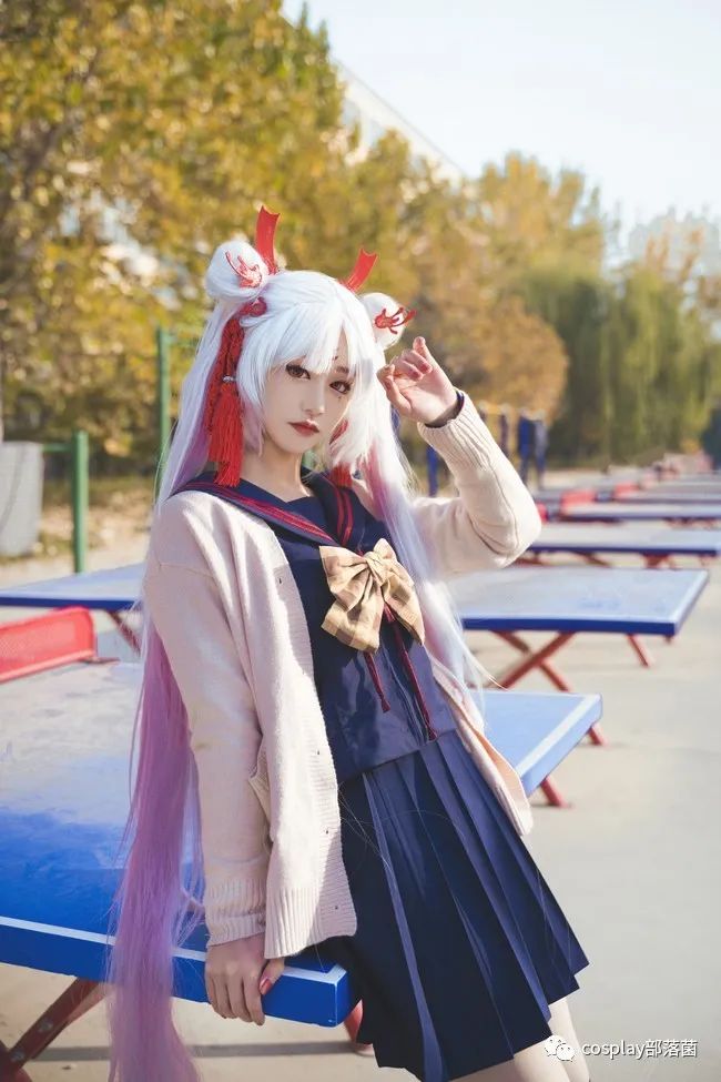 制服|cos：不知火制服cos，在林中自由漫步