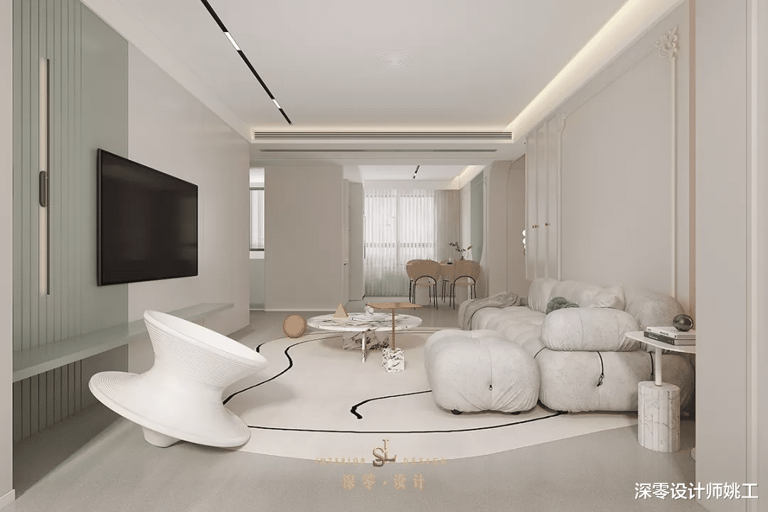 当现代遇上法式，123㎡也有了不一样的风采，整屋拉满精致感