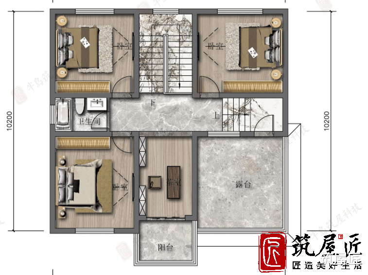 11×10米农村2层别墅设计，7室3厅2卫1厨，畅享乡村美好生活