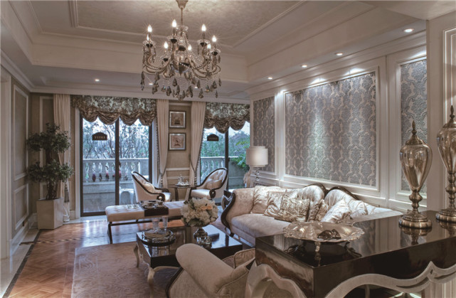 |139平法式风空间与空间相通相融，美感度大大提高