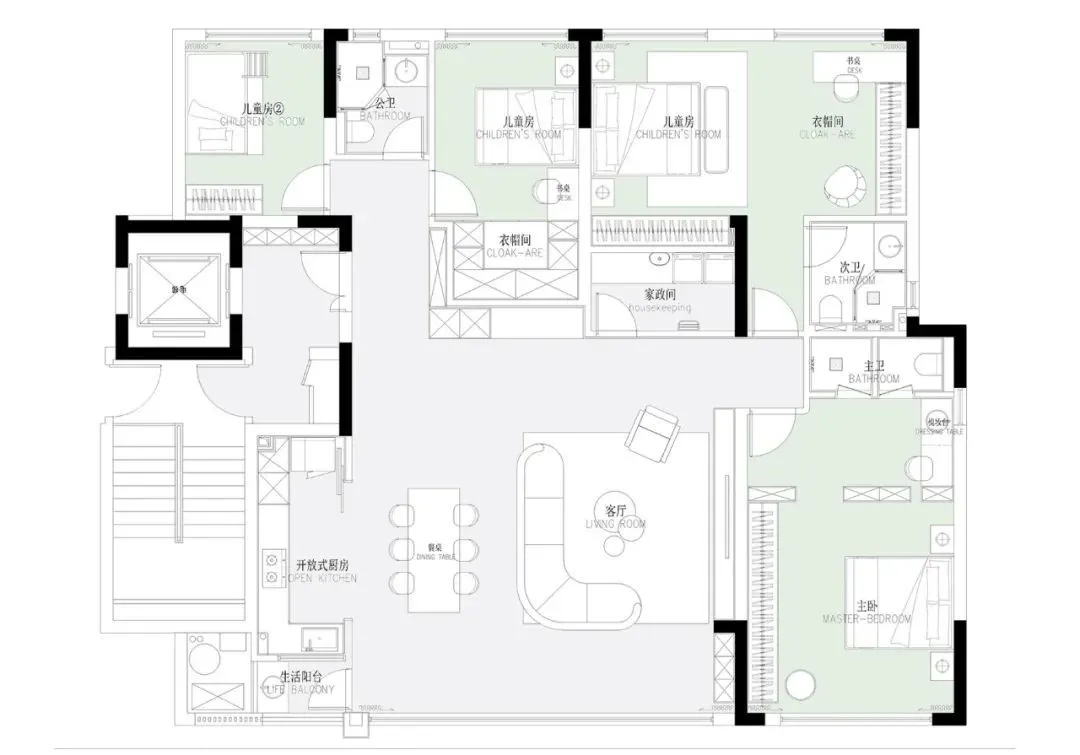 167㎡现代简约风,最少的设计,赋予空间无限的想象