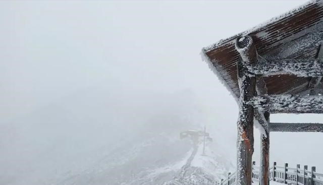 秦岭 陕西秦岭藏一山脉，刚到夏天突然下雪，让人猝不及防，游客也郁闷