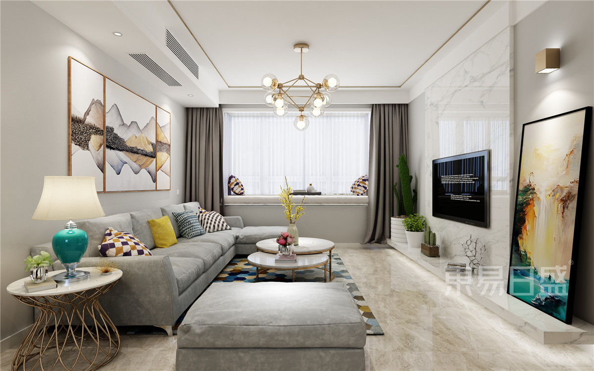 |125㎡现代轻奢装修设计，营造时尚舒适感