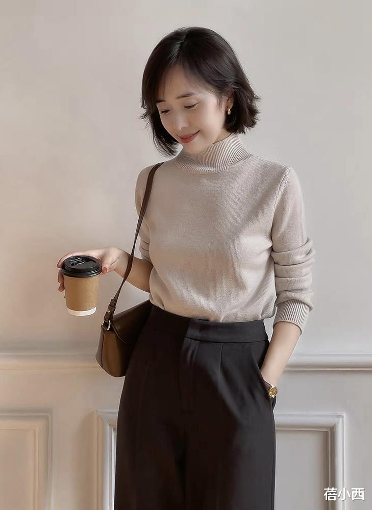 蓓小西 奔三奔四的女人,建议多穿“毛衣”,搭配半身裙裤子大衣都很高级