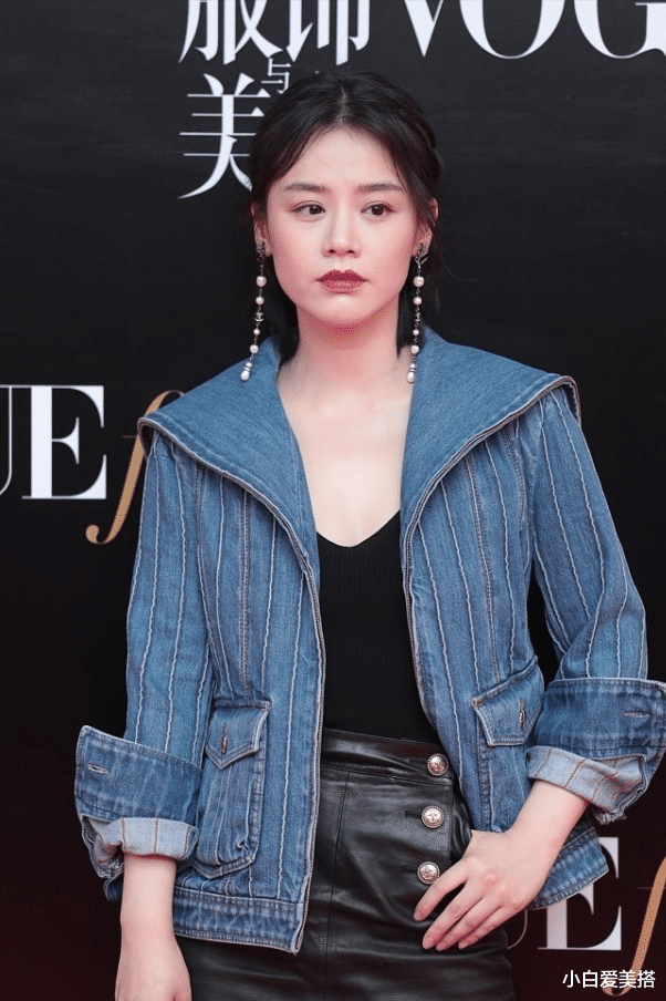 小白爱美搭|马思纯的长相真挺“纯”,一身牛仔外套好时尚,帅气与女人味并存