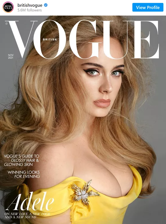 阿黛尔 阿黛尔惊艳Vogue封面，自述离婚、减肥背后的故事！新专辑来了！