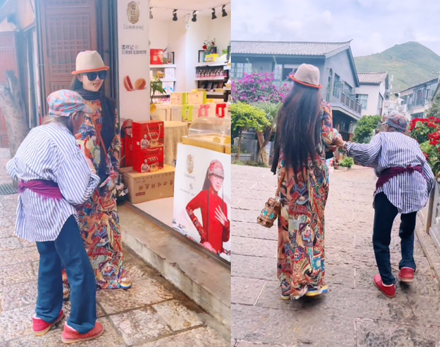 周迅|杨丽萍妈妈现身街头!近90岁身体佝偻脚步发抖,被姐妹俩小心搀扶
