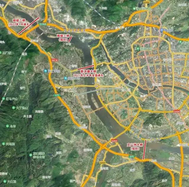 立文羽 文山洲大桥拟规划，闽侯南通将新增一座大桥