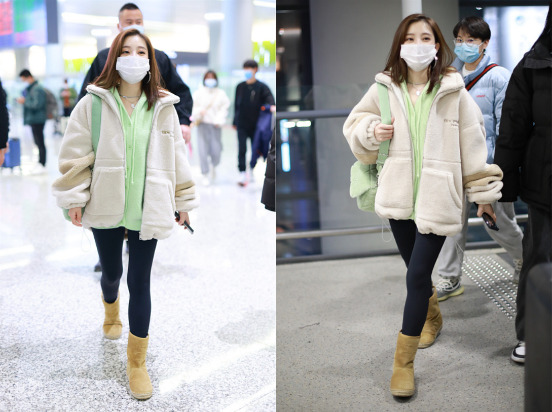 冯提莫|冯提莫是不冷吗？大冬天还要光腿，不过卫衣配短裙还挺好看的