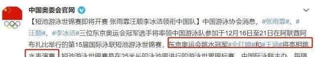 全红婵|中国奥委会官宣全红婵！年度最后一跳，参加新项目，还有更多看点