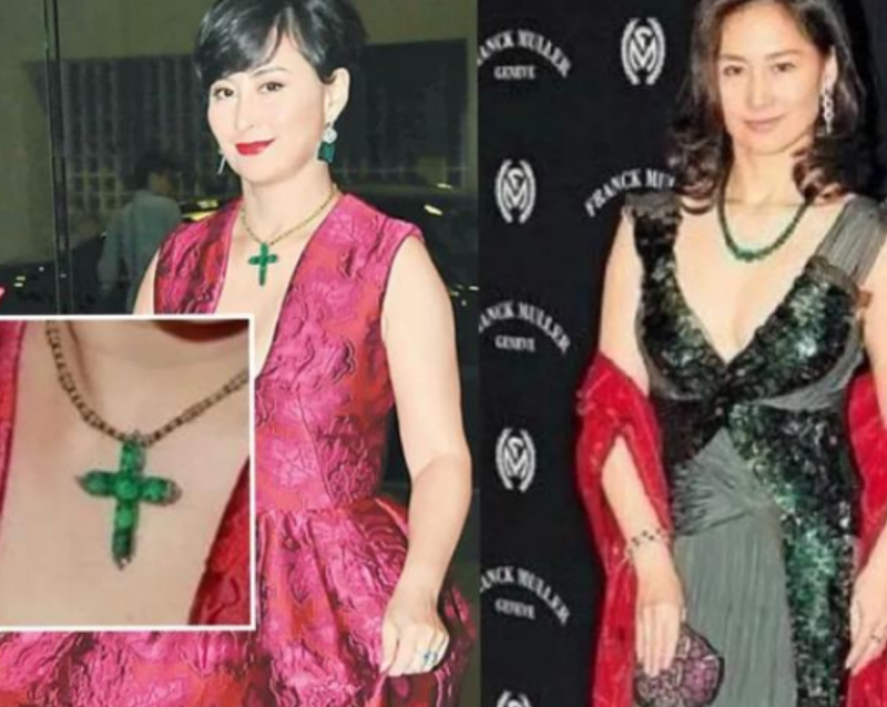 翡翠|有种壕叫何超琼的翡翠项链，穿上礼服好显贵气！猜猜价值几何？