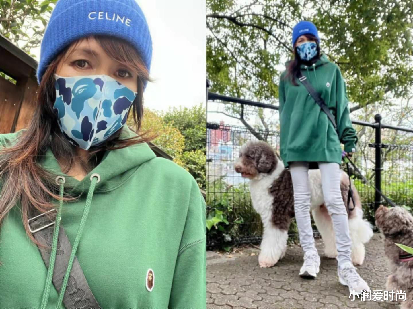 小润爱时尚 工藤静香老年干瘦仍会穿，毛衣搭阔腿裤保暖优雅，气质像晚年赫本