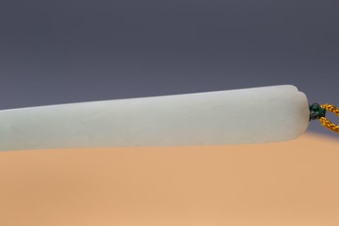 翡翠|清代 老翡翠灵芝如意小摆件