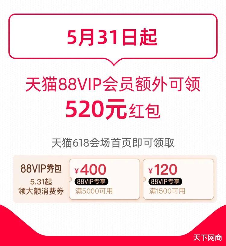 88vip|天猫618“薅猫毛”指南：88VIP会员额外享520元红包