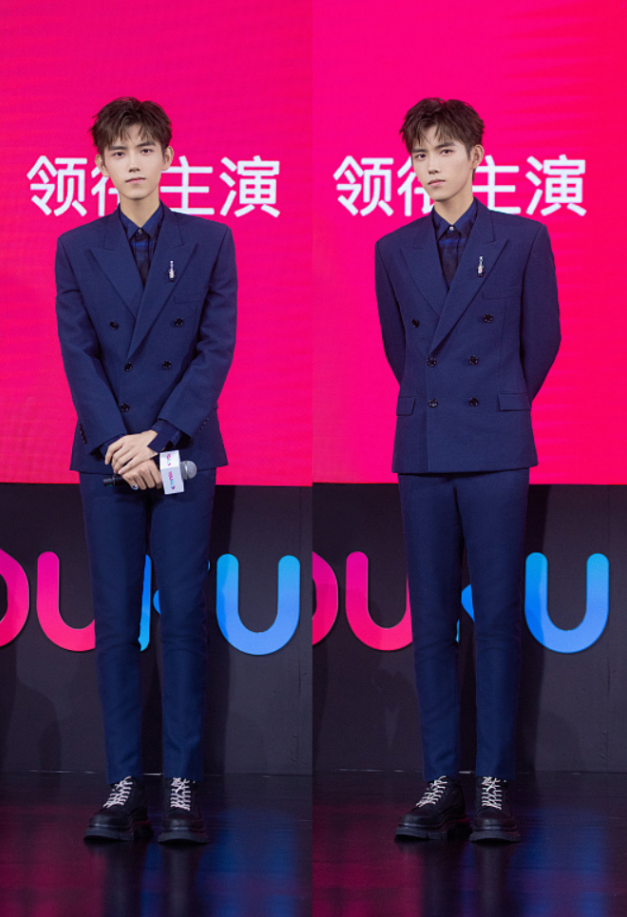 赵雅芝|陈凯歌儿子陈飞宇剪寸头真帅，穿蓝色西装像硬汉，一点不“娘”