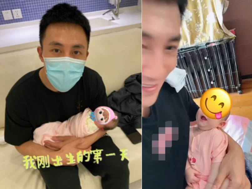 杜淳|杜淳双腿跪地陪女儿爬行！小蛋饺穿纸尿裤好可爱，豪宅内摆满奢侈玩偶