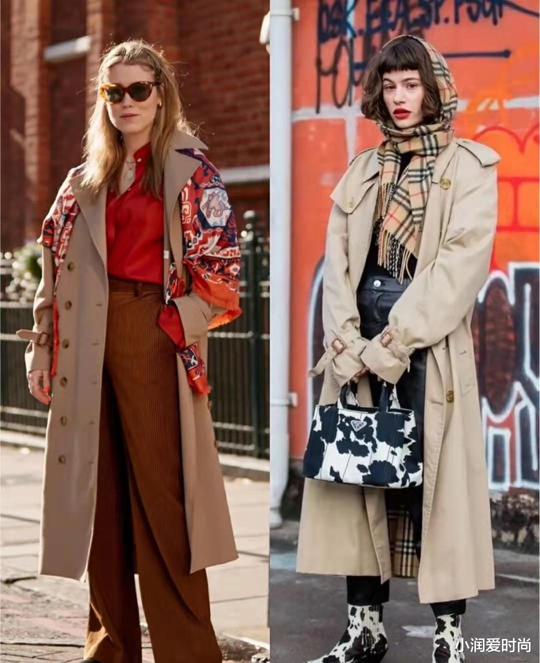 小润爱时尚 卡其色风衣过时了！今秋流行穿驼色风衣，6套搭配照穿高级不重复