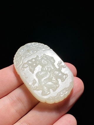 和田玉籽料|西周 和田玉籽料 白玉 玉牛 挂件把件