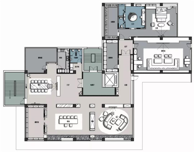 120平高级灰三居室,看似简单却不乏高级