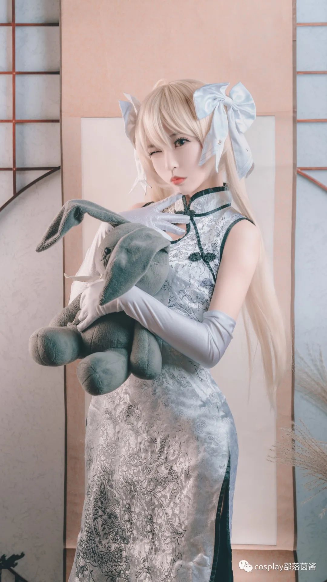 |cos：双马尾旗袍穹妹cos正片@杨晓雨