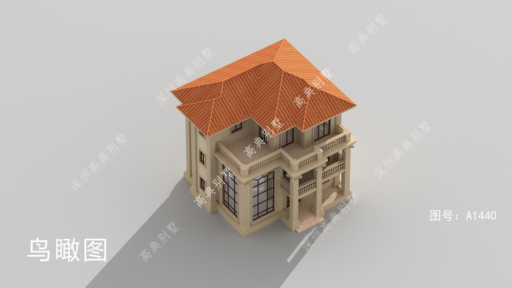 这款独栋欧式别墅，外观配色耐看温馨，一起来欣赏吧。