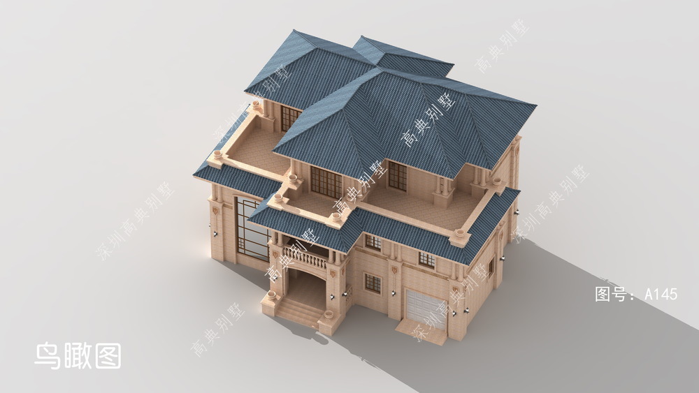 别格一楼|这款欧式乡村别墅户型，室内设有健身房、KTV等娱乐功能。