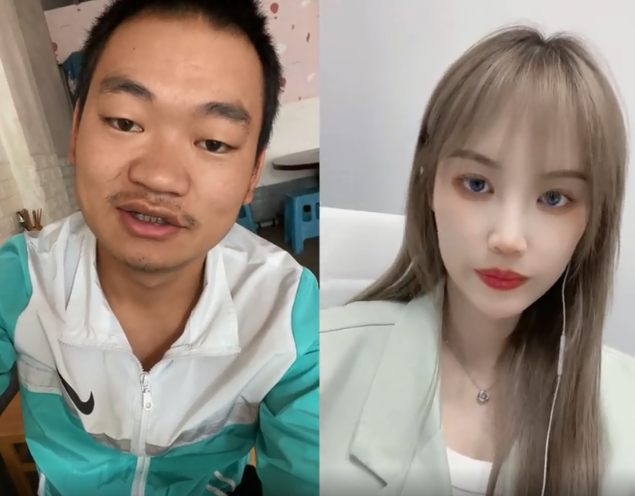 马蓉|马蓉复出直播被骂下播后，翻版王宝强蹭热度与马蓉合拍，该网红因撞脸宝强成名