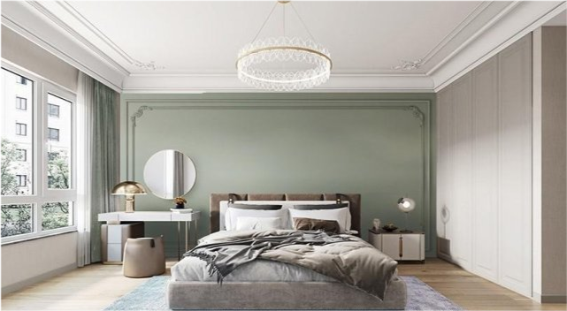 |125平简单朴素欧式三居室,相互呼应,使空间完整