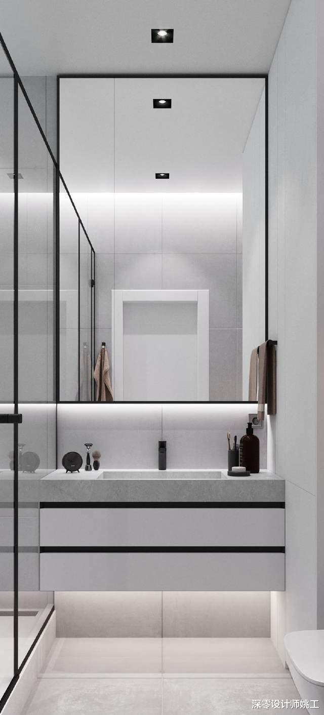 深零设计师姚工|抄作业的时候到了!20款高颜值卫生间装修案例,看中的赶紧搬回家