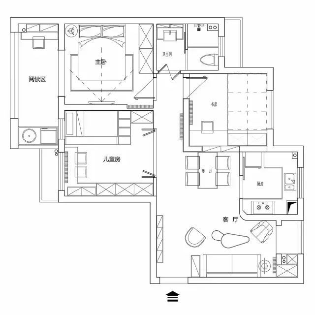 装修设计指南|90㎡北欧三居，他巧把书房作客房，丈母娘来了再也不用睡沙发了！