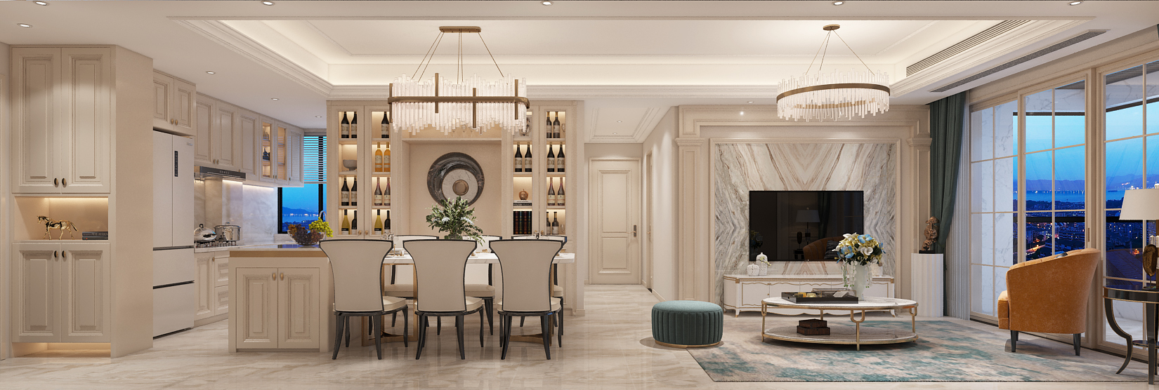 憧憬——100平方米简欧风格 | 佳境康城家装设计案例