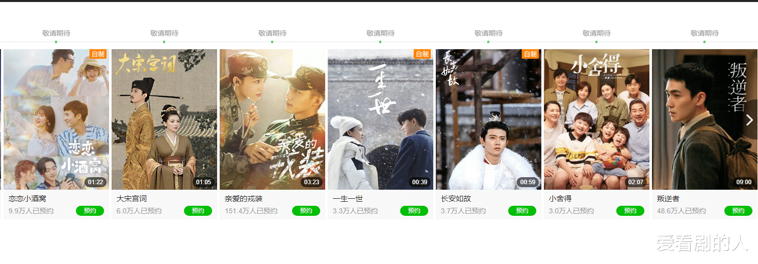 古力娜扎|爱奇艺待播剧：《亲爱的戎装》预约排第二，古力娜扎新剧排第一！