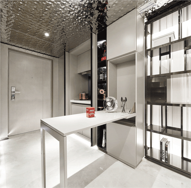 背景墙|28㎡小公寓，灵活多变的设计，让居住空间更加高级有趣