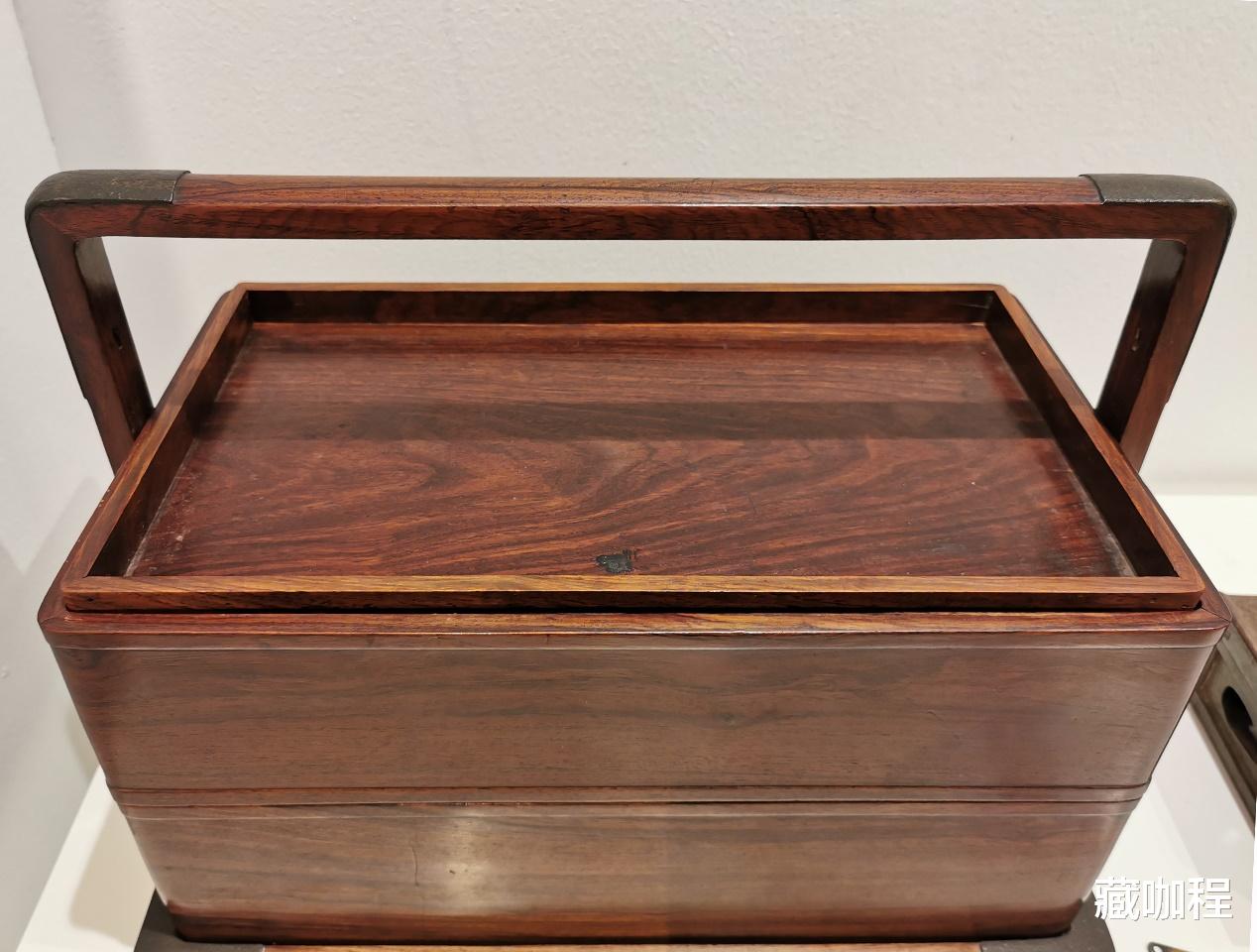 |缝隙全包、榫卯全隐，黄花梨老提盒细致严密