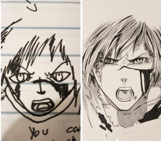 优米麻麻|过去VS现在，那个曾经喜欢在作业本上画画的少年，现在也长大了