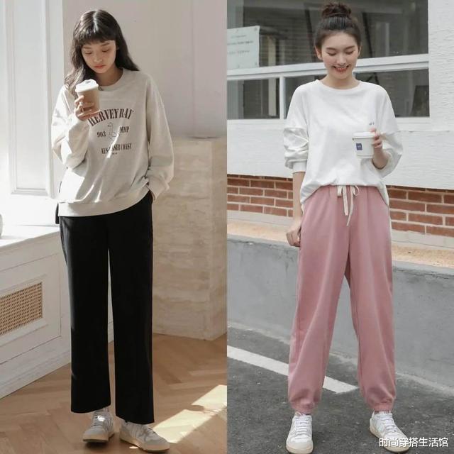 时尚穿搭生活馆 收起你的裙子吧！降温后试试“卫衣+裤子”，不仅减龄，还有气质