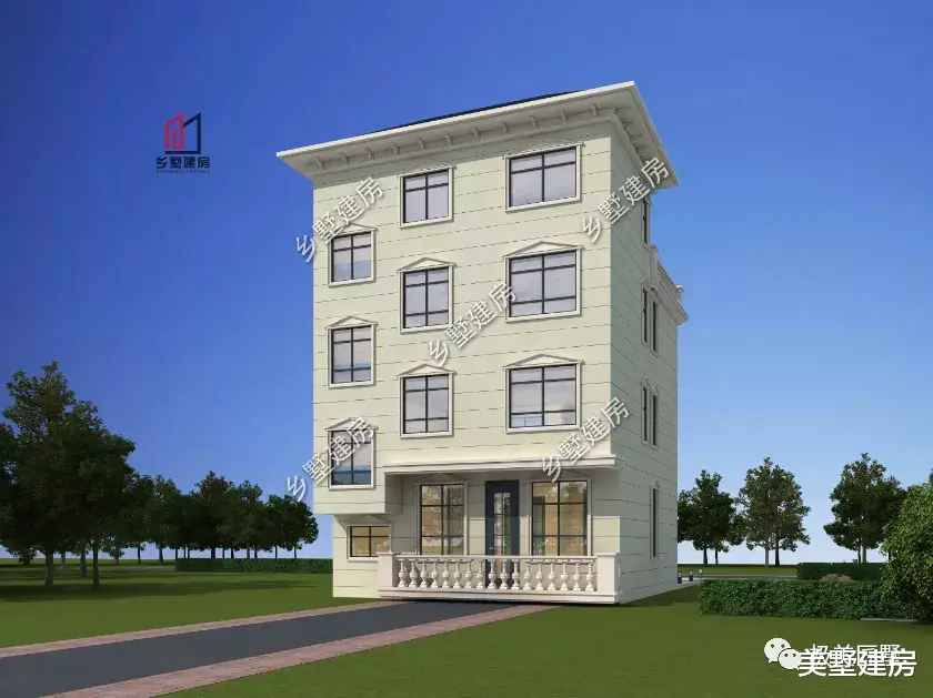 背景墙|农村四层简欧户型,跟着这款建准没错,外观大气户型实用