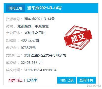 濮阳|成交价超3.24亿！濮阳高铁站附近一宗住宅用地成功出让！