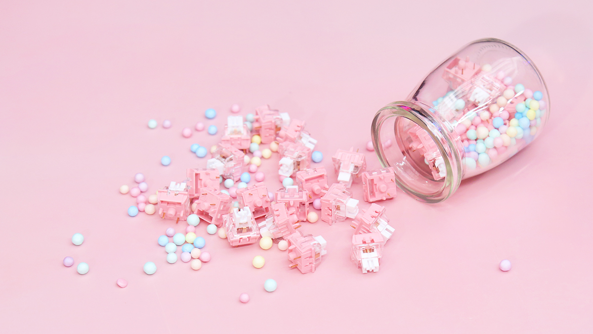 達爾優|達爾優Q糖軸圖賞簡評：粉白甜糖