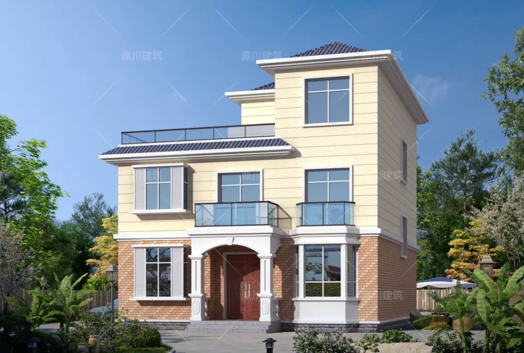 7款简约大气设计乡村别墅，户型经典，施工简单适合农村建造