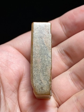 和田玉籽料|汉 和田玉籽料 双龙首 玉饰 嵌饰器 把件