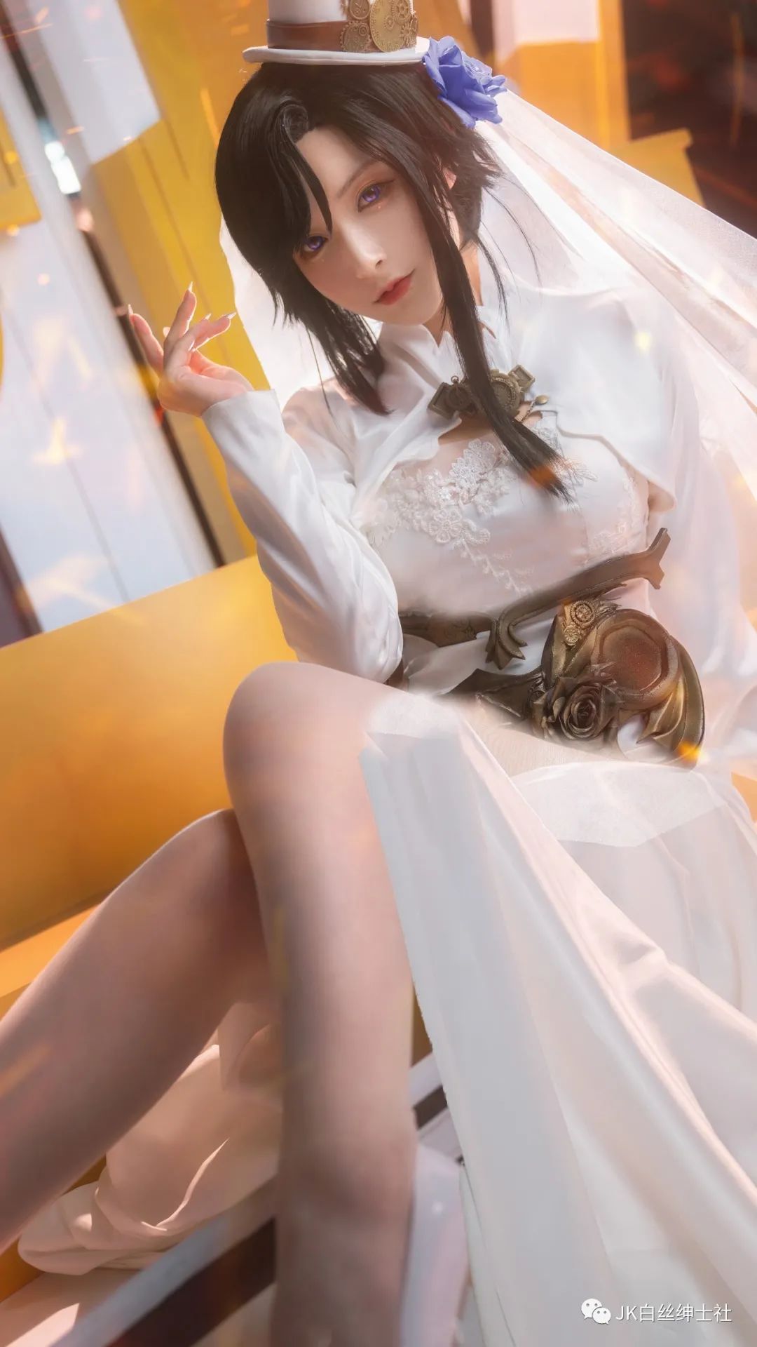 碧蓝航线|cos：碧蓝航线狱友婚纱cos正片@鬼舞