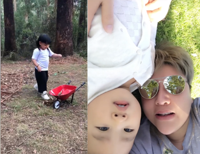 郭德纲|郭德纲6岁儿子沙发上玩游戏！穿秋衣身上肉嘟嘟，手腕金镯子吸睛