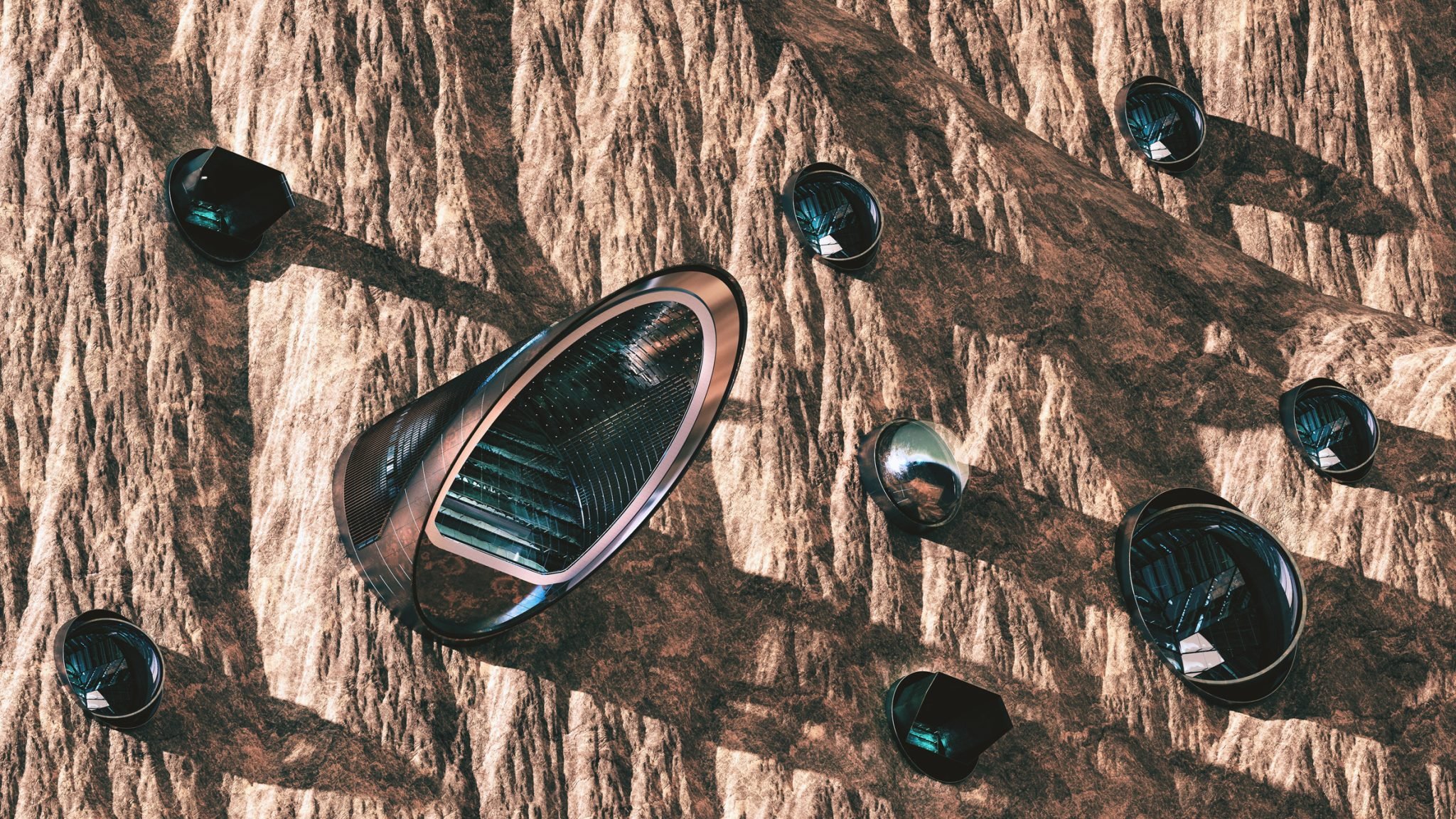 新冠病毒 在火星悬崖上建造可容纳25万人的未来都市“女娲”是什么样子的?