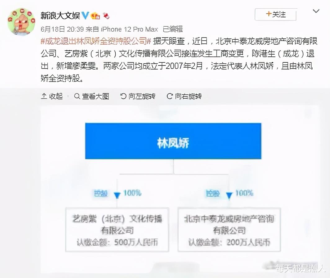 每天都是潮人|成龙：如果离婚的话，林凤娇拿不走我一分钱