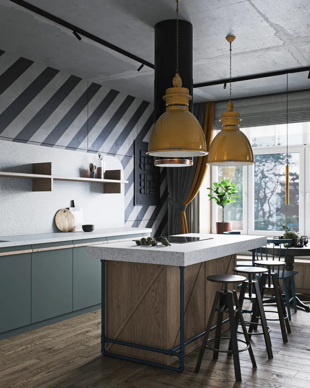 97㎡两居室堪比200㎡，这个高级灰的家，到底能有多酷？